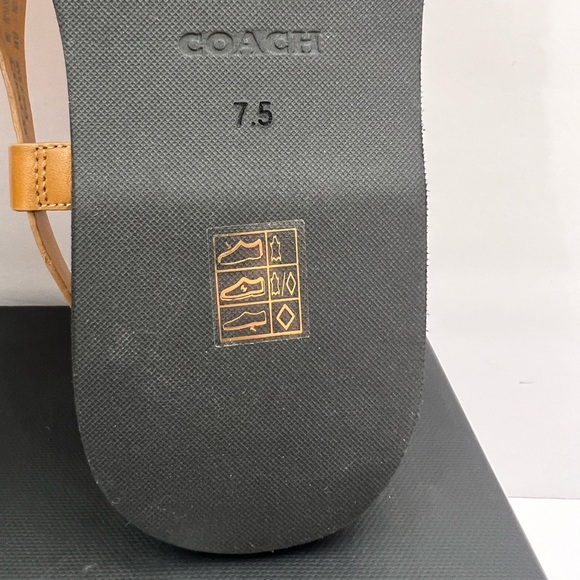 COACH SANDALS, “GRACEY LEATHER “PENNY” COLOR, WOMENS SIZE 7.5-B, EUR 38-B - Picture 16 of 16